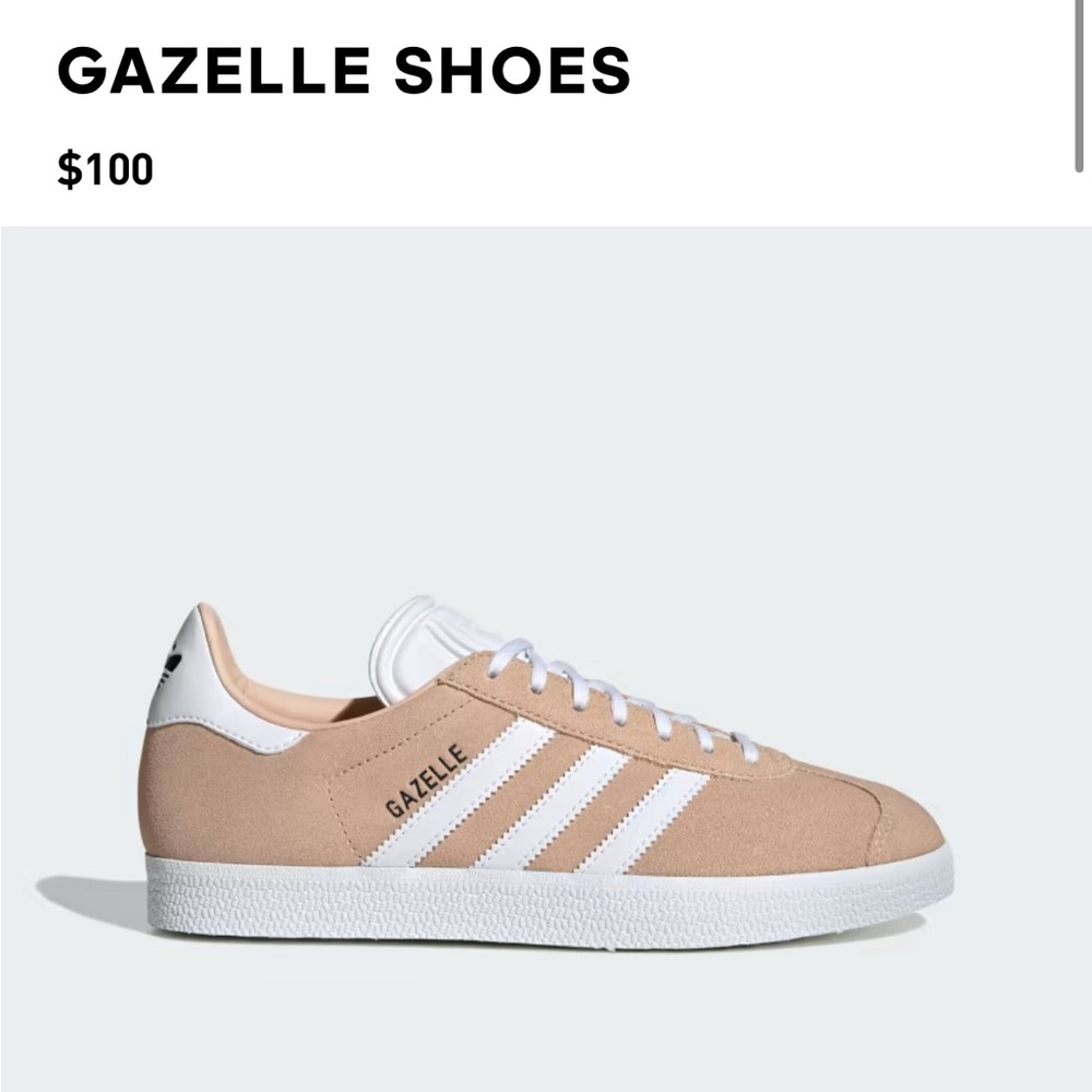 Adidas Gazelle Halo Blush and White Sneakers